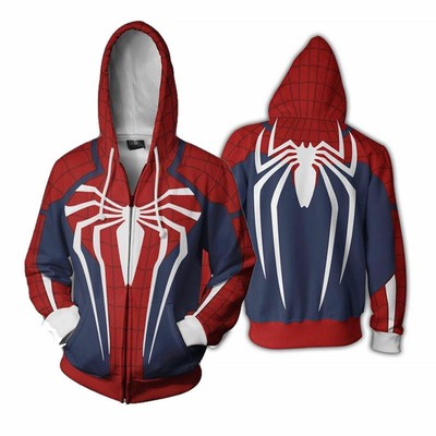 spider man zipper hoodie